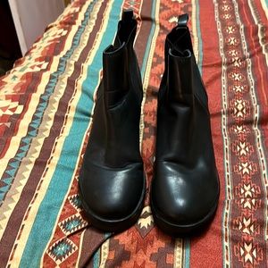 Aldo brand leather low heel chunky booties!